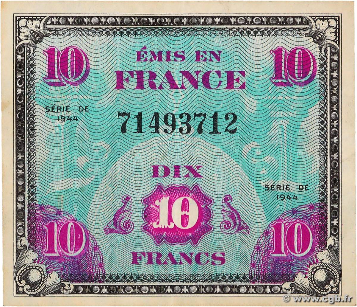 10 Francs DRAPEAU FRANCE  1944 VF.18.01 TTB