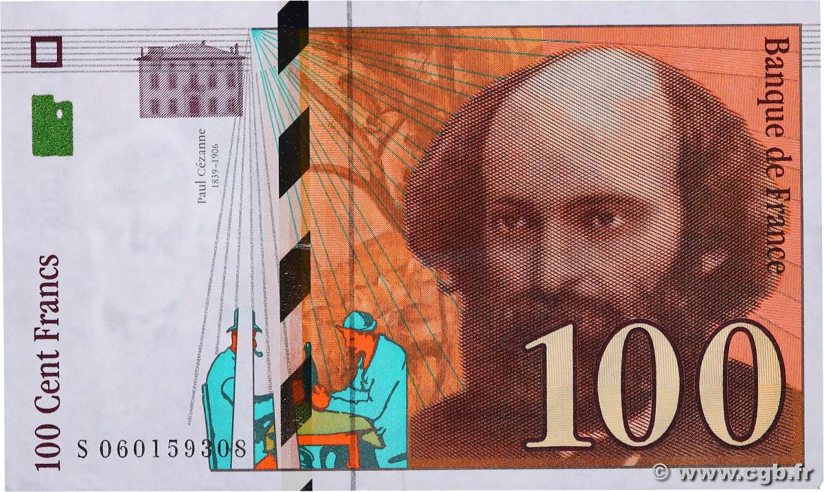 100 Francs CÉZANNE FRANCE  1998 F.74.02 pr.SUP
