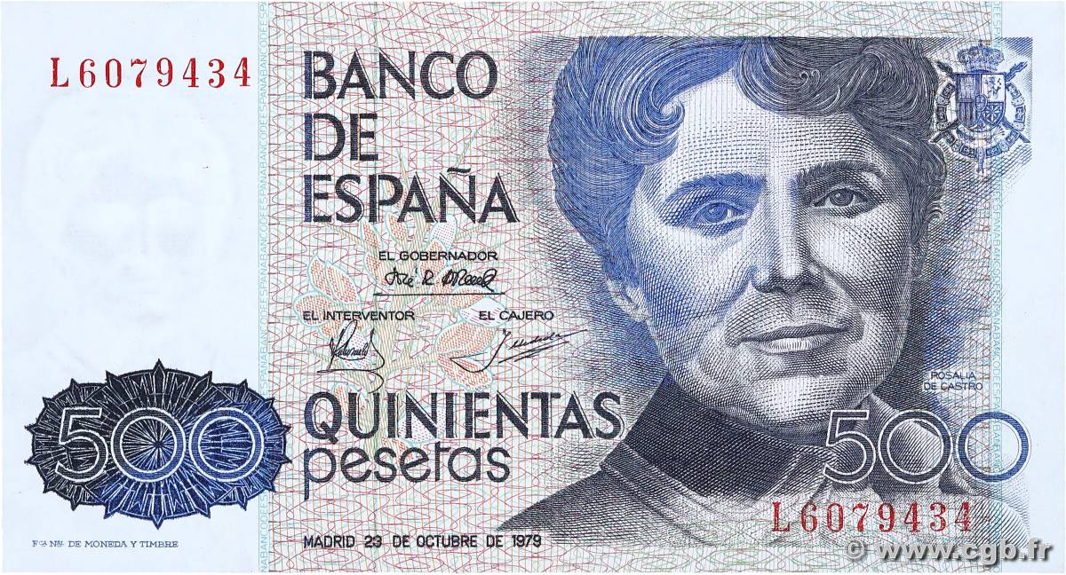 500 Pesetas ESPAGNE  1979 P.157 SUP+