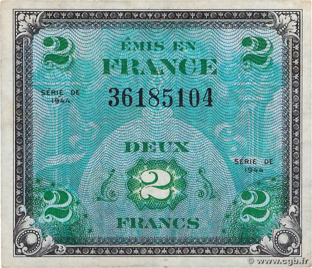 2 Francs DRAPEAU FRANCE  1944 VF.16.01 VF+