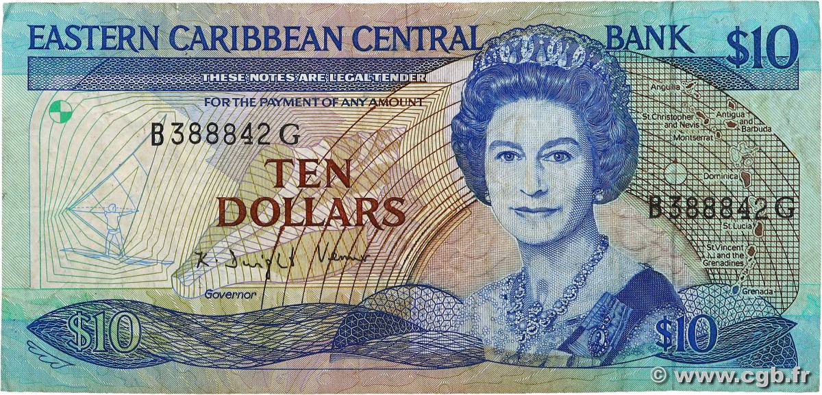 10 Dollars EAST CARIBBEAN STATES  1985 P.23g F