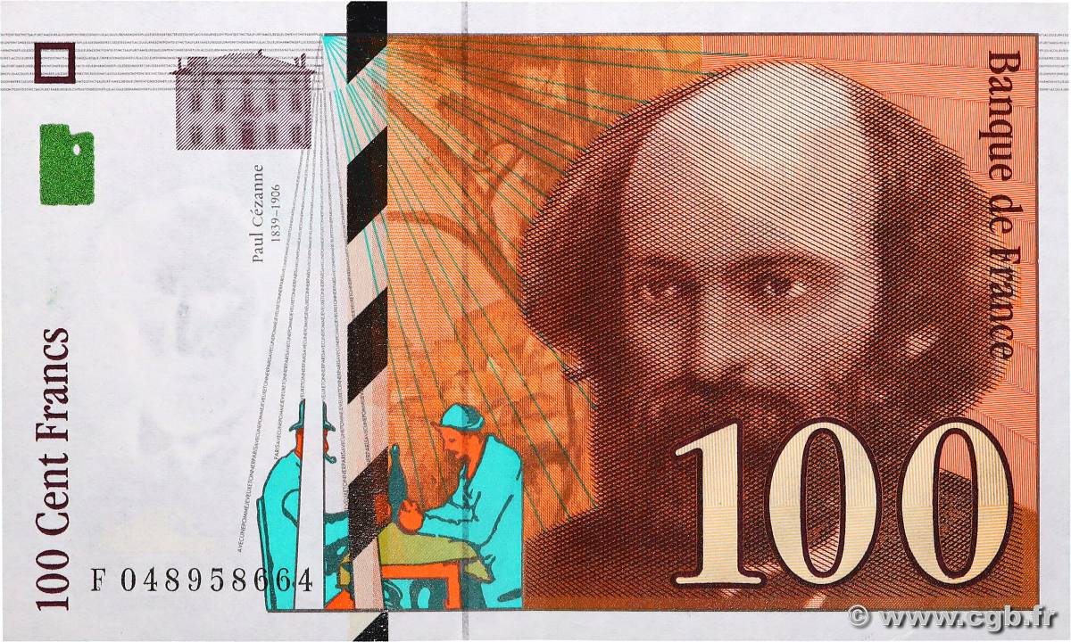 100 Francs CÉZANNE FRANCE  1998 F.74.02 SUP+