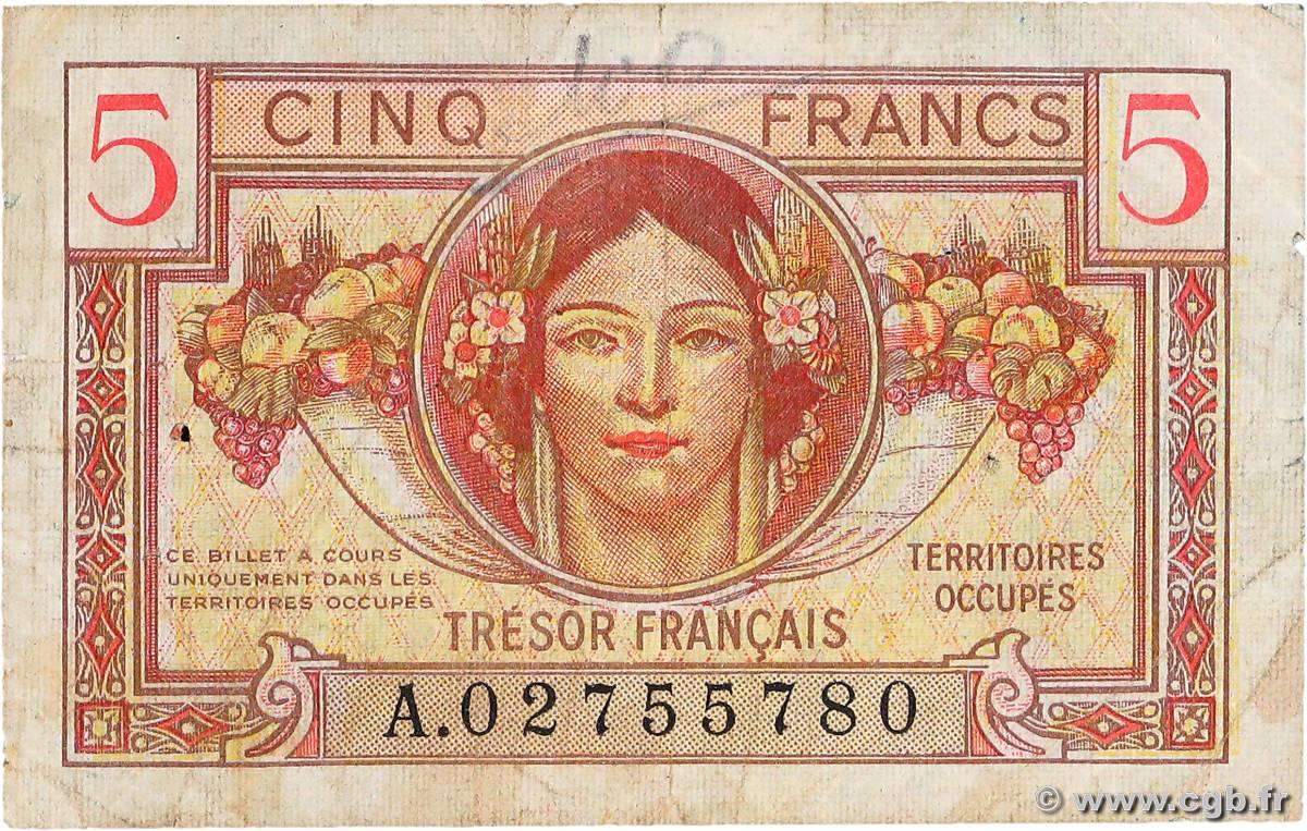 5 Francs TRÉSOR FRANÇAIS FRANCE  1947 VF.29.01 TB