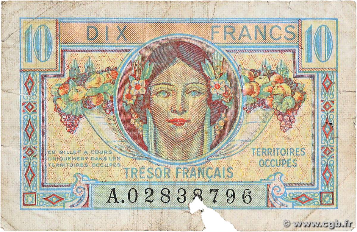 10 Francs TRÉSOR FRANÇAIS FRANCE  1947 VF.30.01 pr.TB