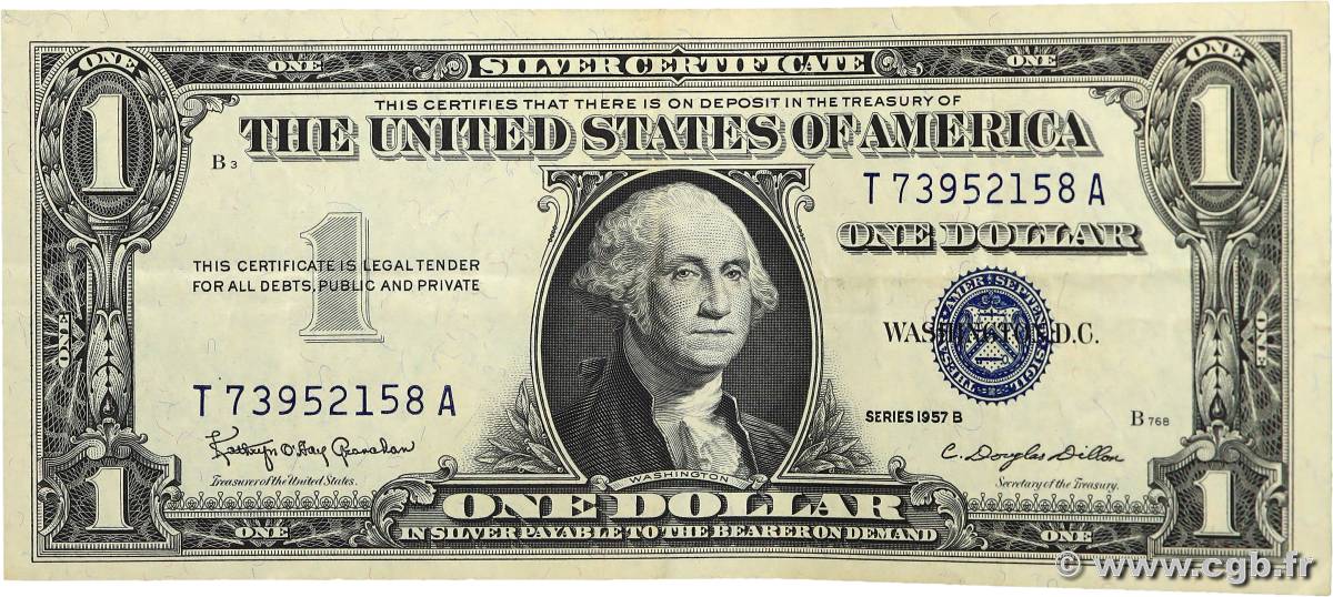 1 Dollar ÉTATS-UNIS D AMÉRIQUE  1957 P.419b TTB+