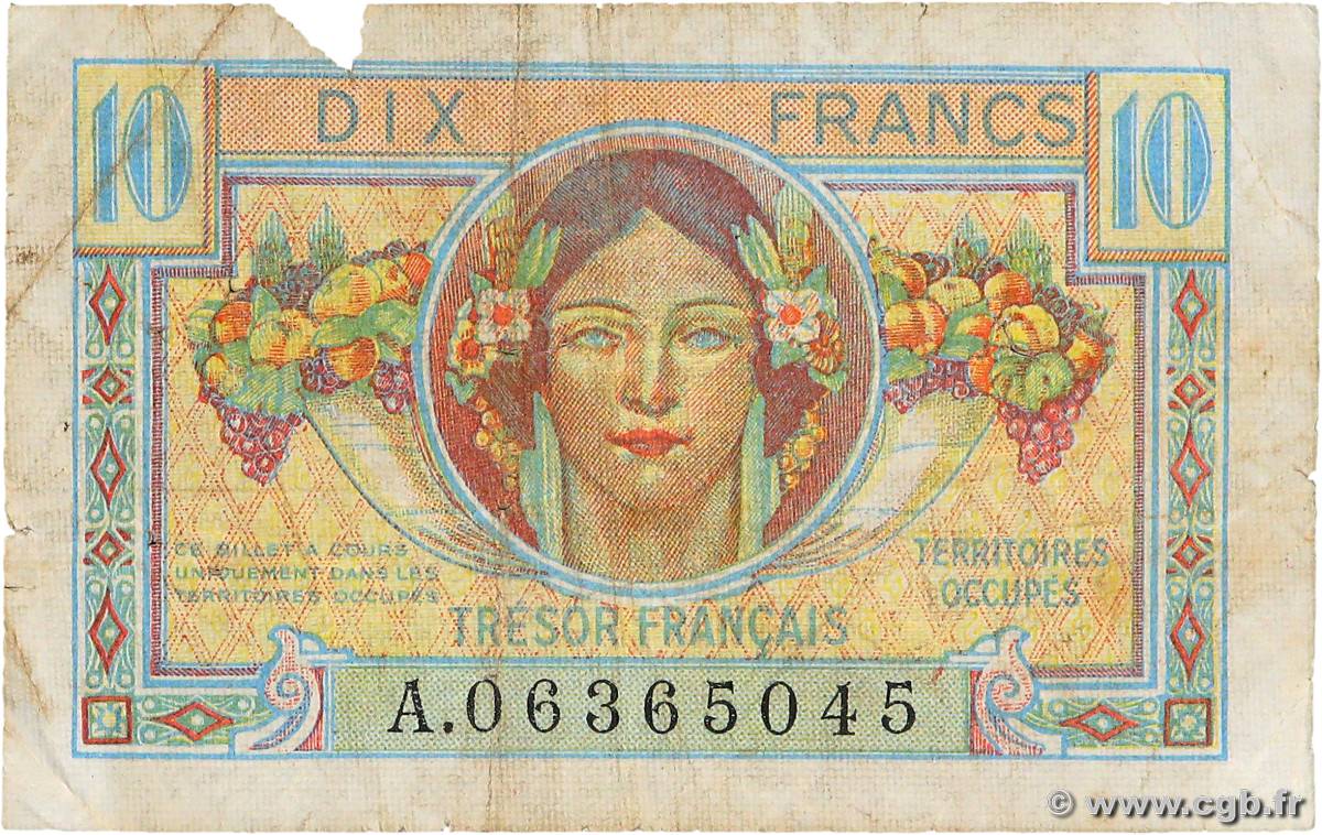 10 Francs TRÉSOR FRANÇAIS FRANCIA  1947 VF.30.01 q.MB