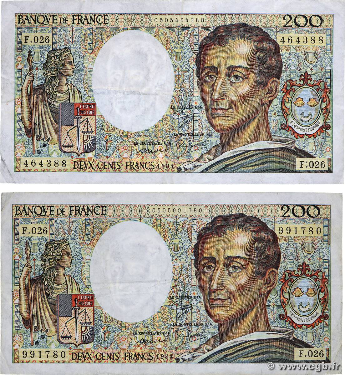 200 Francs MONTESQUIEU Lot FRANCE  1984 F.70.04 TB