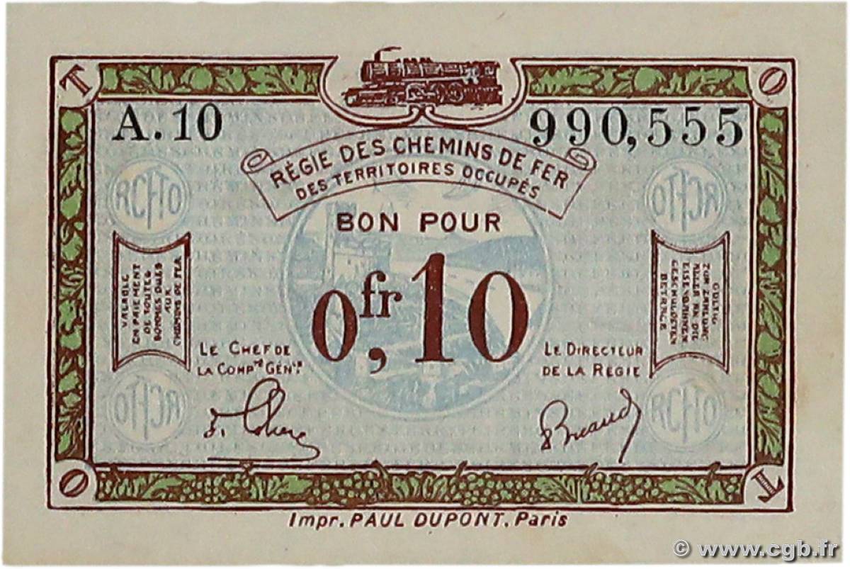 10 Centimes FRANCE régionalisme et divers  1918 JP.135.02 SPL+