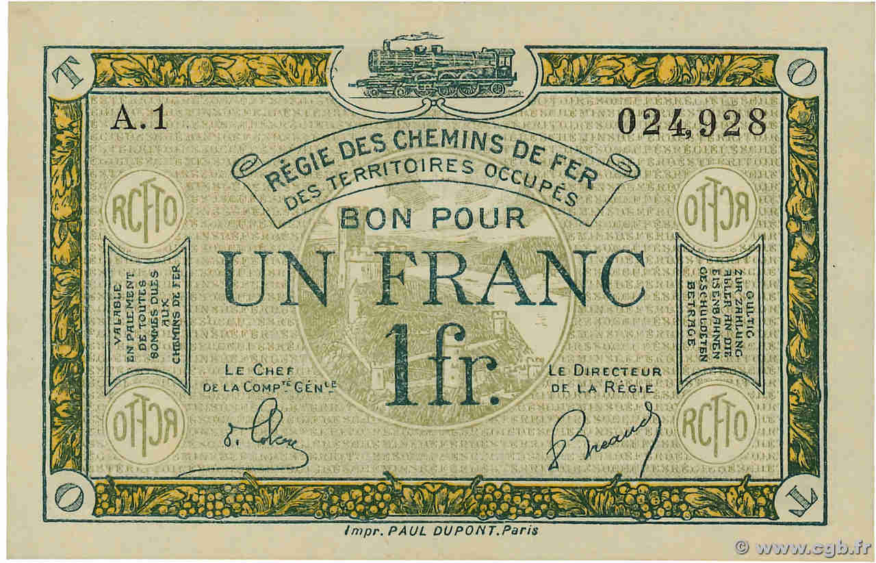 1 Franc FRANCE régionalisme et divers  1918 JP.135.05 SUP+