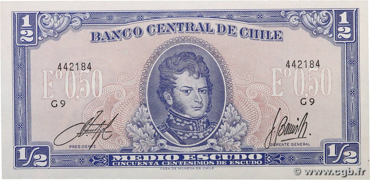 1/2 Escudo CHILE  1962 P.134Aa UNC