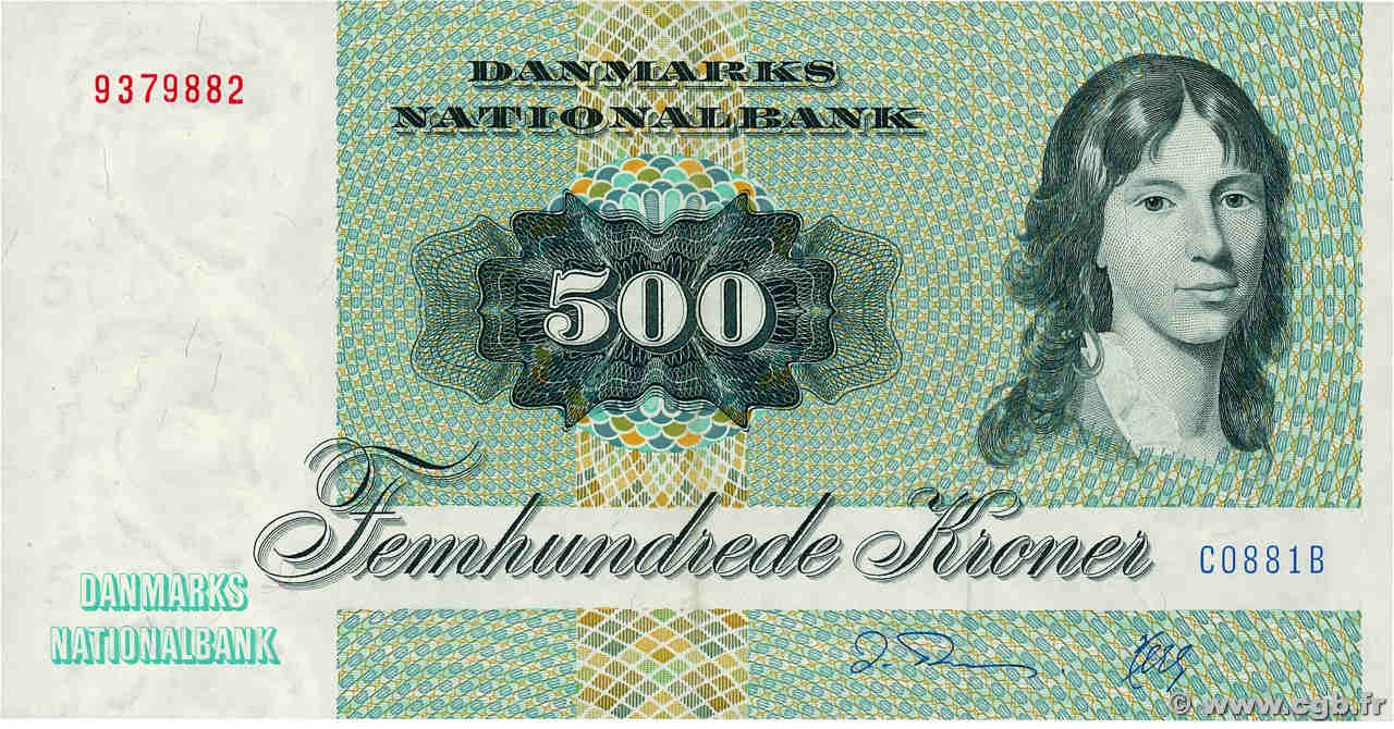 500 Kroner DANEMARK  1988 P.052d SUP+