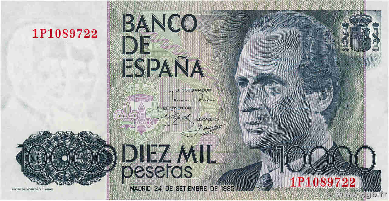 10000 Pesetas ESPAGNE  1985 P.161 NEUF