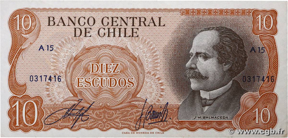 10 Escudos CHILI  1970 P.143 SUP+