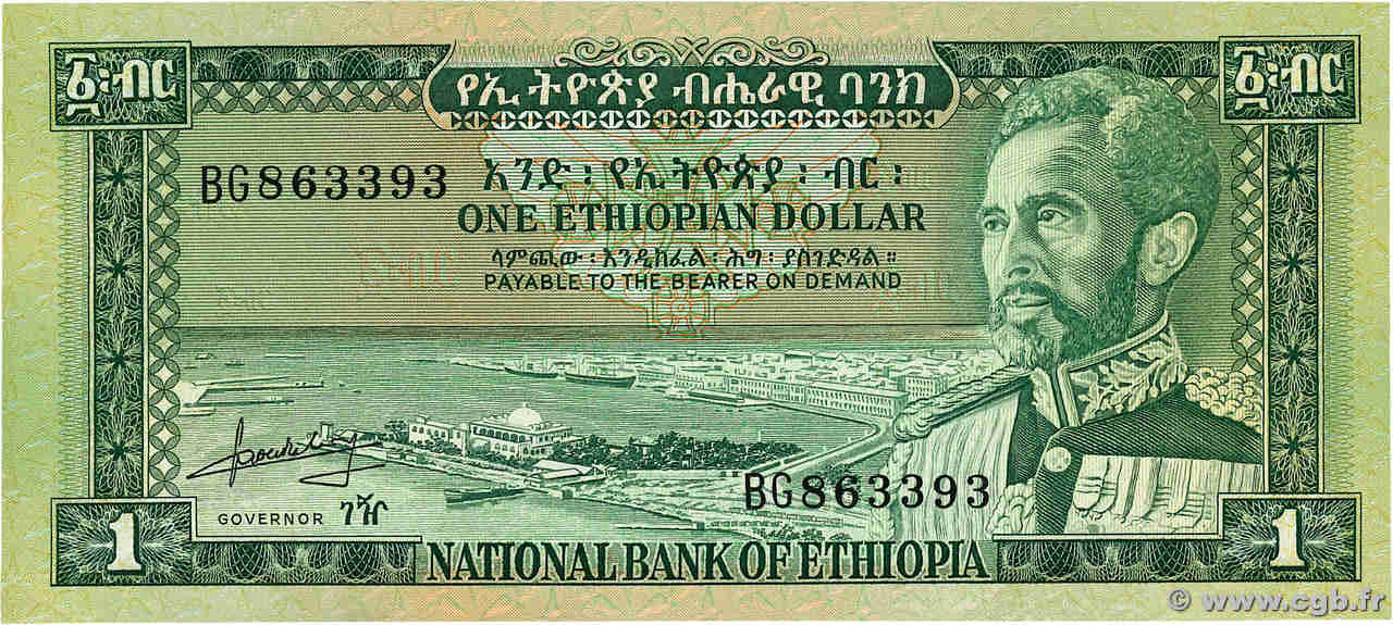 1 Dollar ETIOPIA  1966 P.25a FDC