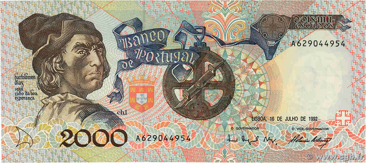 2000 Escudos PORTUGAL  1992 P.186c pr.NEUF