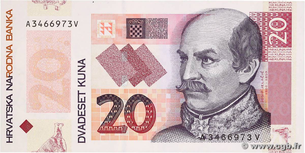 20 Kuna CROATIE  2014 P.New NEUF