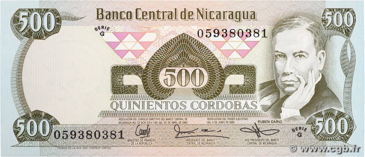 500 Cordobas NICARAGUA  1985 P.144 NEUF