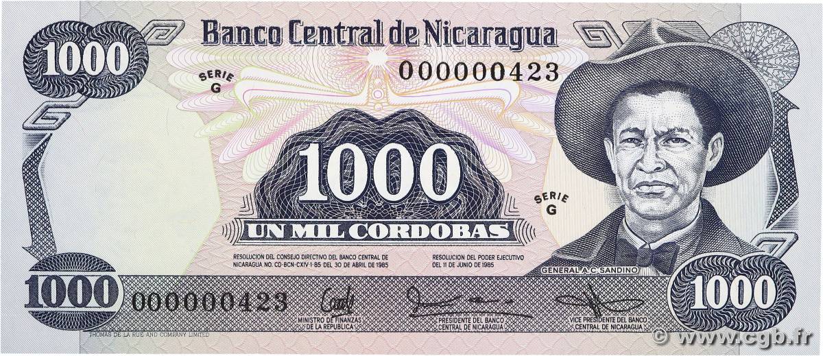 1000 Cordobas NICARAGUA  1987 P.145a UNC