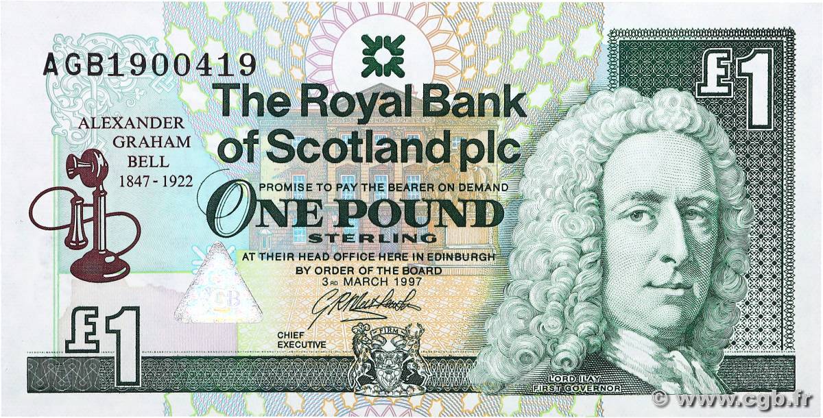 1 Pound Commémoratif SCOTLAND  1997 P.359 q.FDC