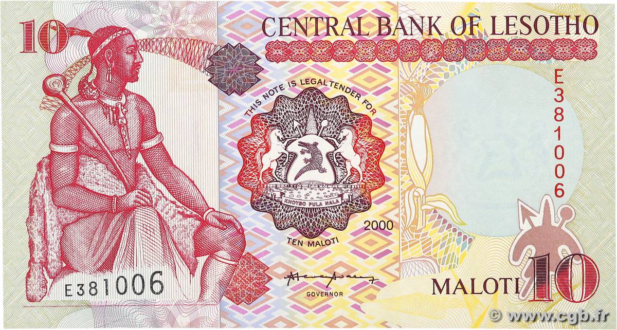 10 Maloti LESOTHO  2000 P.15a FDC