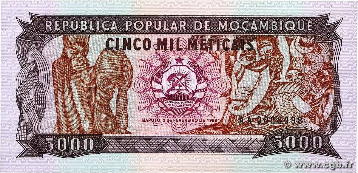 5000 Meticais MOZAMBIQUE  1988 P.133a NEUF