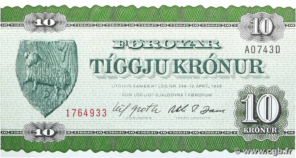 10 Kronur FÄRÖER-INSELN  1974 P.18a fST