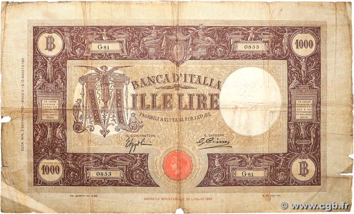 1000 Lire ITALIA  1932 P.052c B