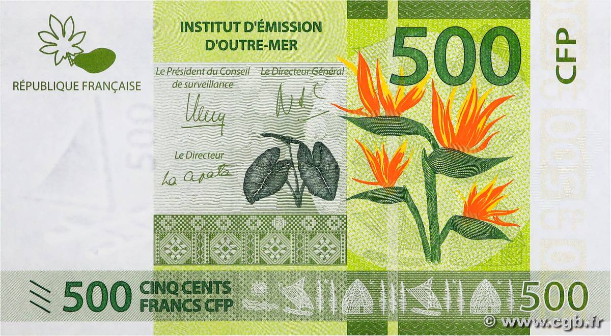 500 Francs FRENCH PACIFIC TERRITORIES  2014 P.05 UNC