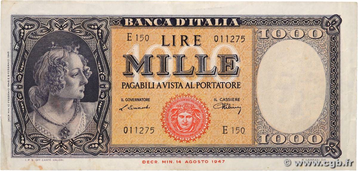 1000 Lire ITALIEN  1948 P.088a fSS