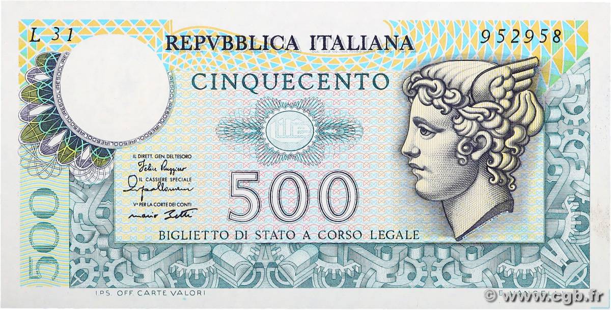 500 Lire ITALY  1979 P.094 AU