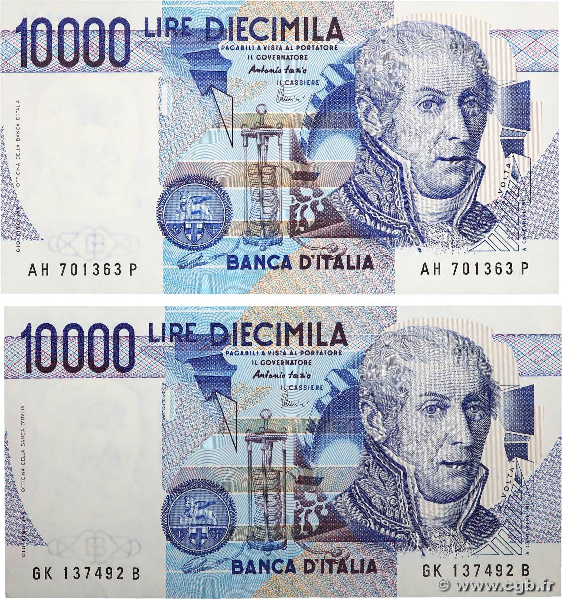 10000 Lire Lot ITALIE  1984 P.112d SUP+