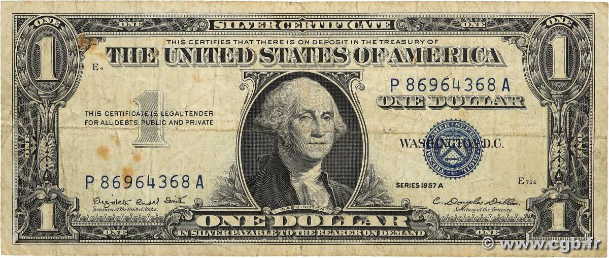 1 Dollar ÉTATS-UNIS D AMÉRIQUE  1957 P.419a B+