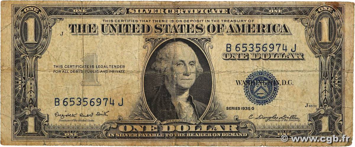 1 Dollar ÉTATS-UNIS D AMÉRIQUE  1935 P.416NM B+