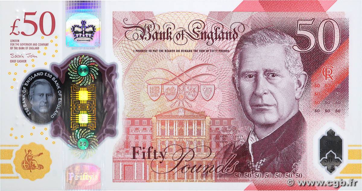 50 Pounds ANGLETERRE  2023 P.401 NEUF