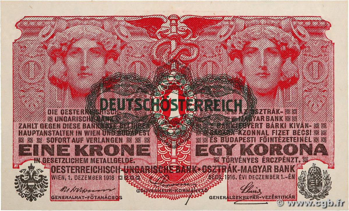1 Krone AUTRICHE  1919 P.049 SPL+