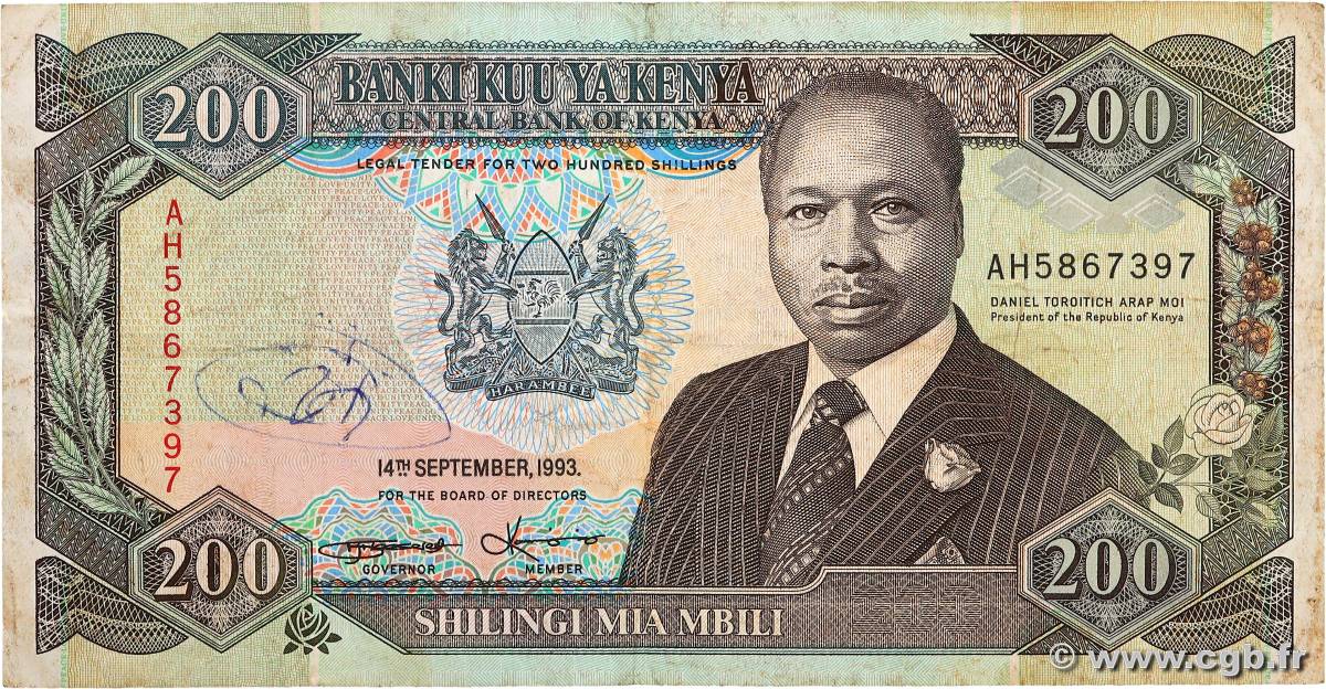 200 Shillings KENIA  1993 P.29e fS