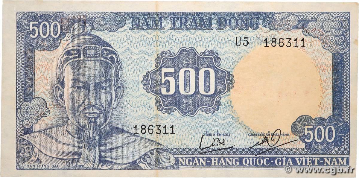 500 Dong Faux SOUTH VIETNAM  1966 P.23x XF-