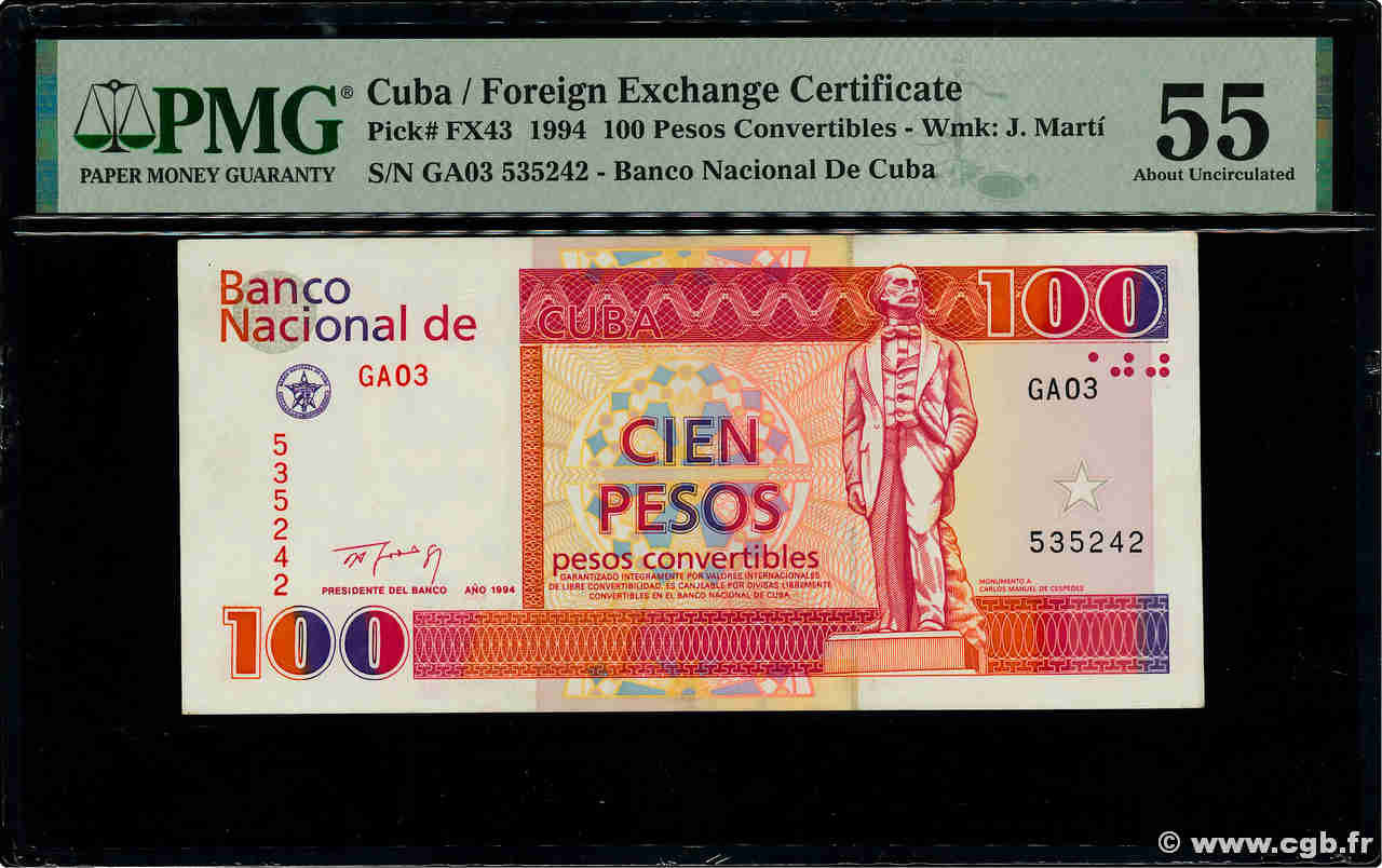 100 Pesos convertibles CUBA  1994 P.FX43 SPL