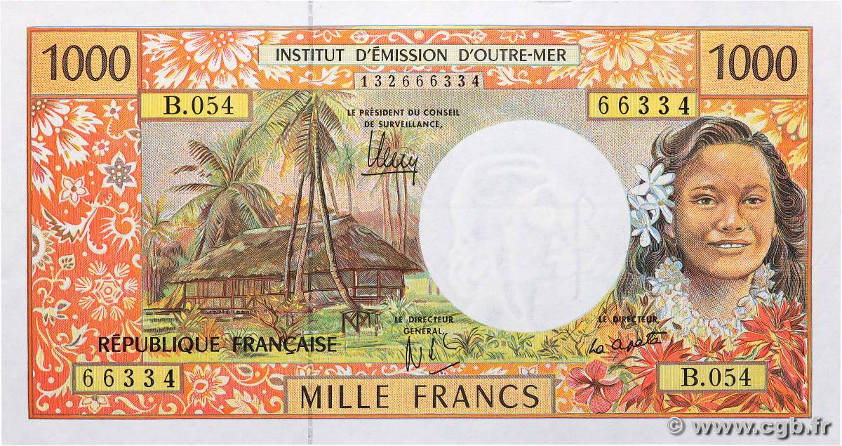 1000 Francs FRENCH PACIFIC TERRITORIES  2010 P.02m AU