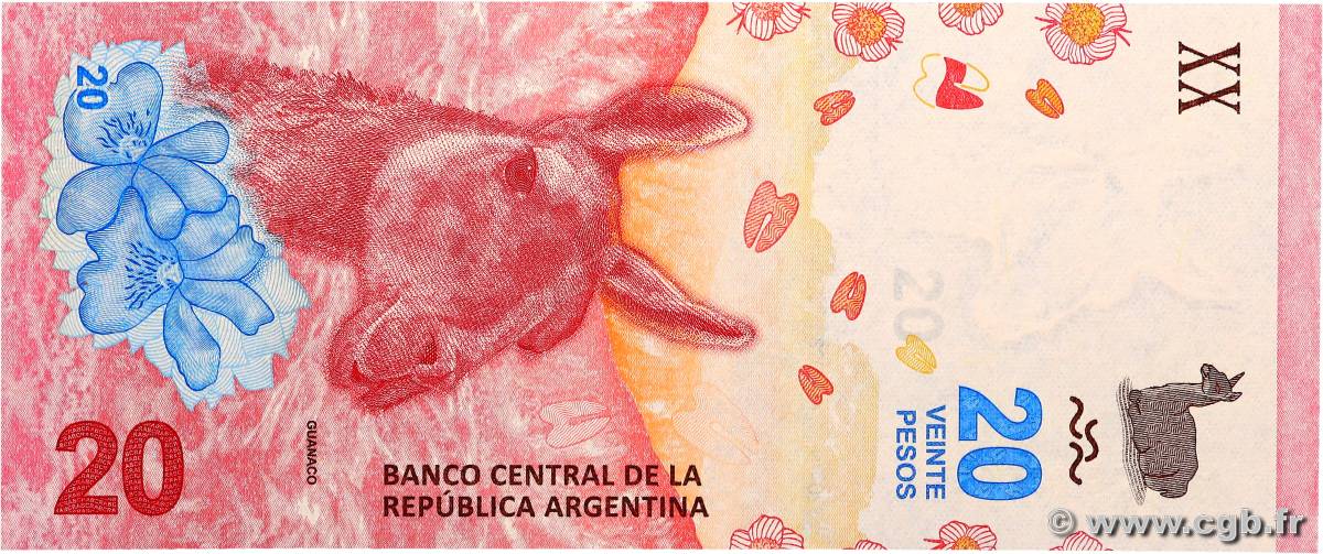 20 Pesos ARGENTINA  2017 P.361 FDC