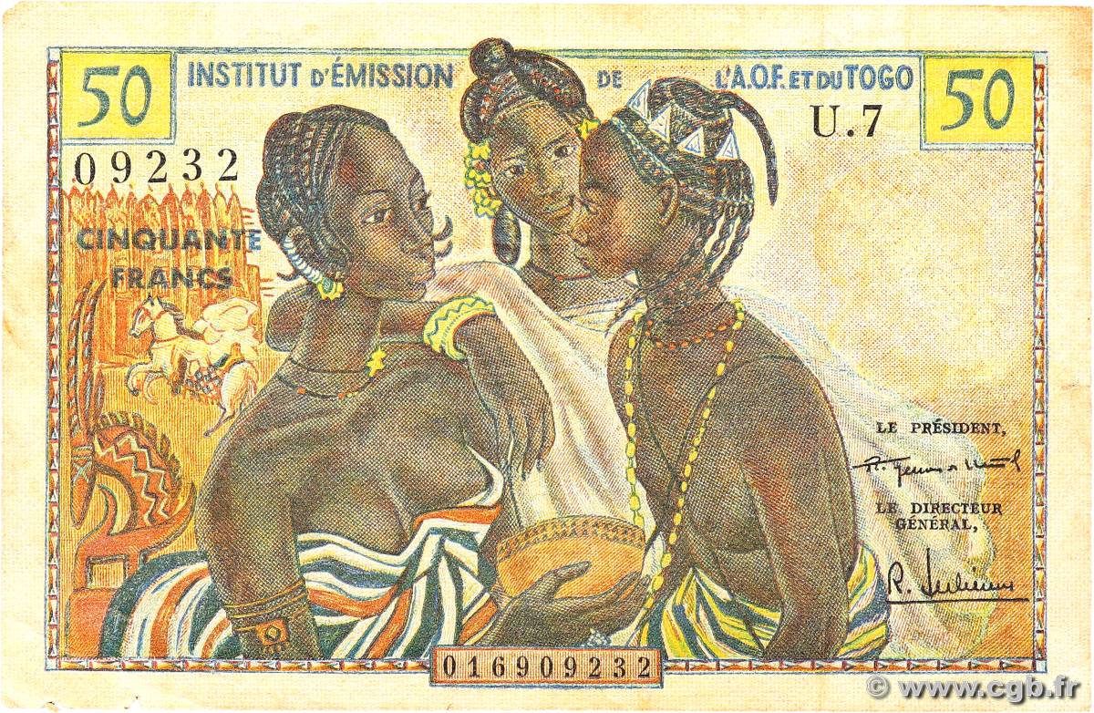 50 Francs AFRIQUE OCCIDENTALE FRANÇAISE (1895-1958)  1956 P.45 TTB