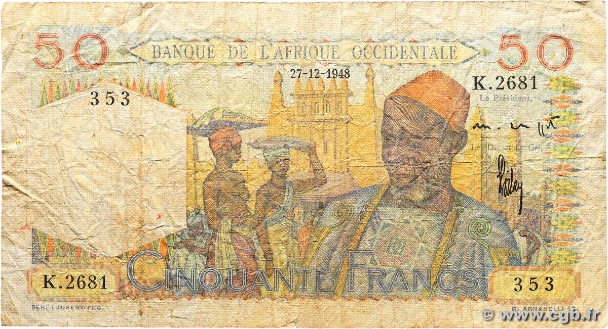 50 Francs FRENCH WEST AFRICA  1948 P.39 B