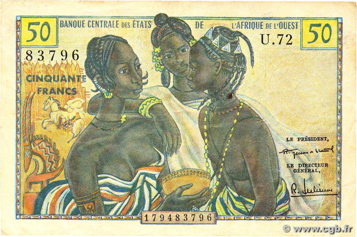 50 Francs WEST AFRICAN STATES  1958 P.001 VF+