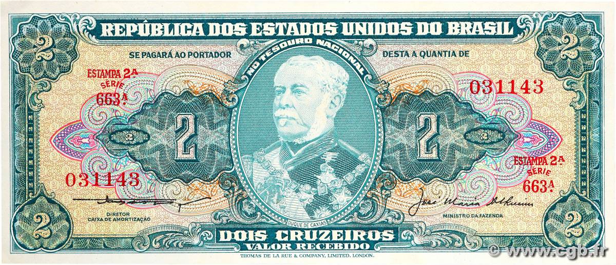 2 Cruzeiros BRASILE  1955 P.157Ab FDC