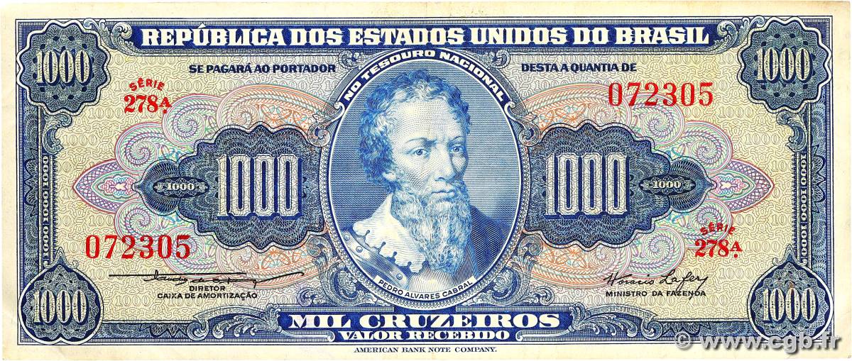 1000 Cruzeiros BRÉSIL  1955 P.156a TTB