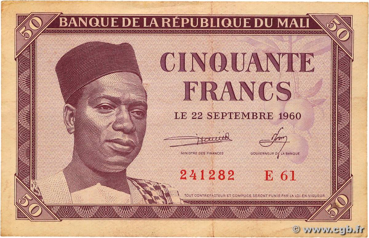 50 Francs MALI  1960 P.01 SUP