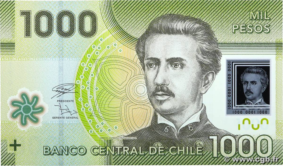 1000 Pesos CILE  2020 P.161 FDC