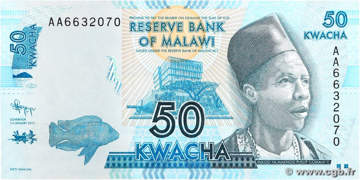 50 Kwacha MALAWI  2012 P.58a FDC