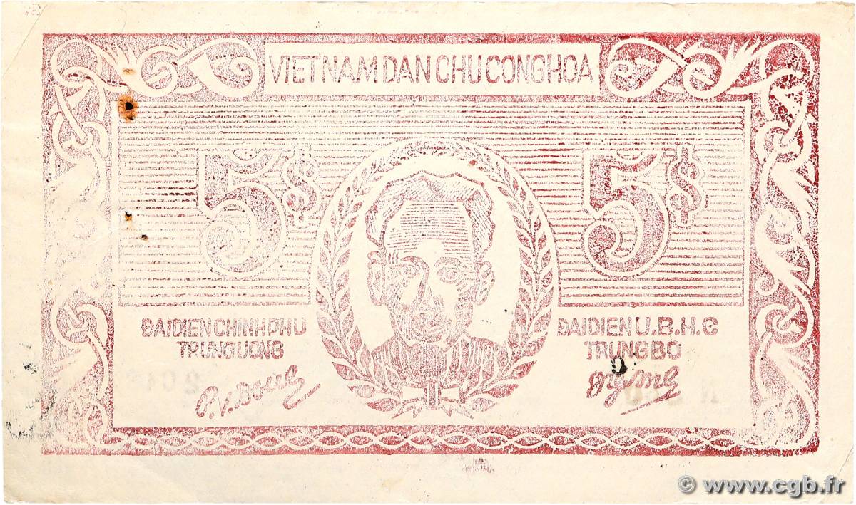 5 Dong VIETNAM  1949 P.046a q.SPL