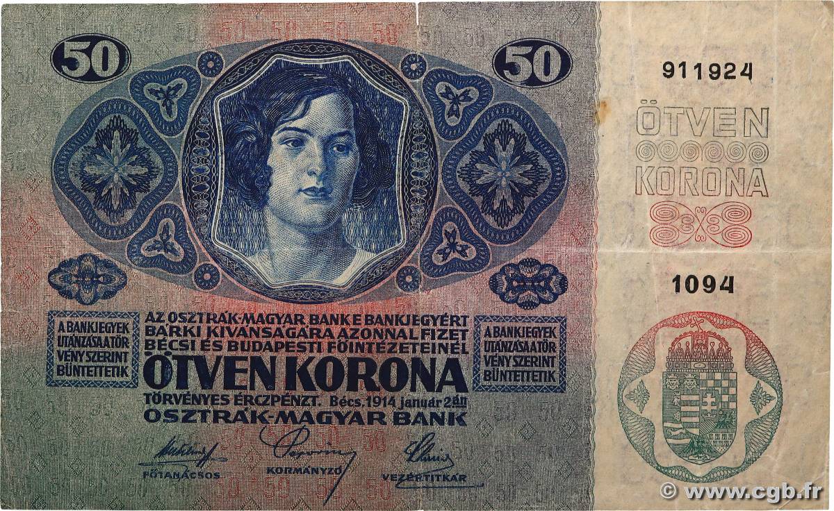 50 Kronen AUTRICHE  1914 P.015 pr.TTB